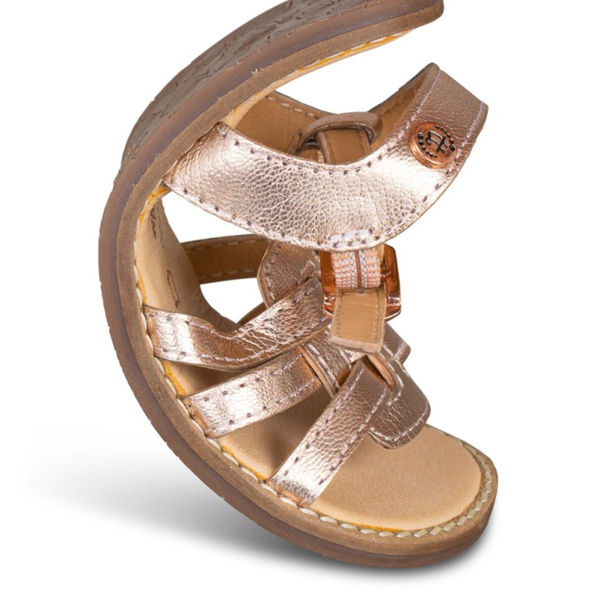 SANDALIA BAREFOOT PIEL CHETTO ORO ROSADO