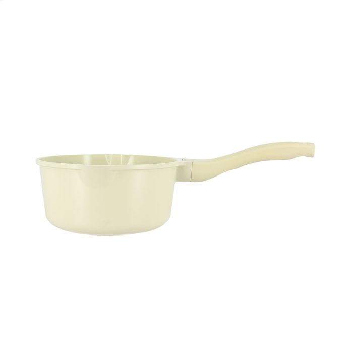 Casserole 20cm en aluminium recyclé crème - tous feux PURE