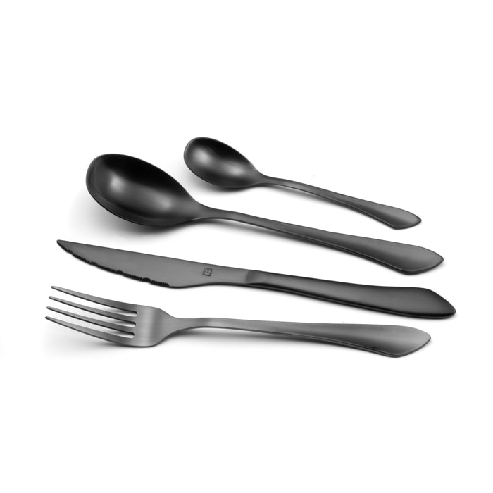 Intuition  Negro - Cubertería 32 piezas