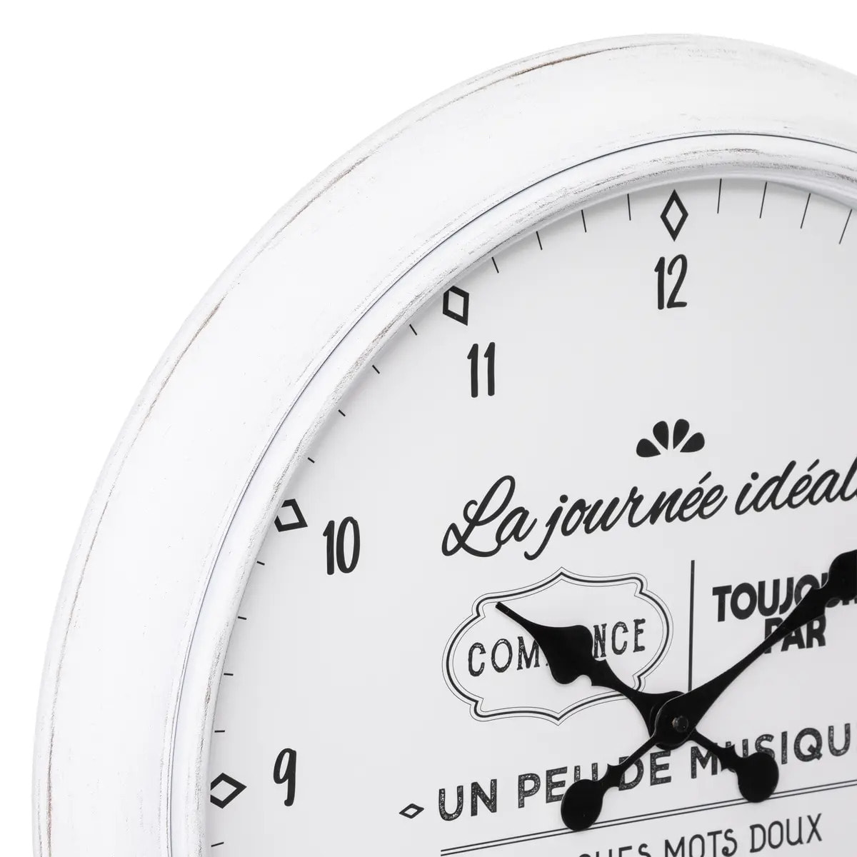 Horloge "Citation" - noir & blanc D60 cm