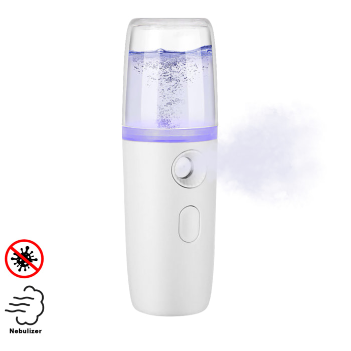 Nebulizador multiusos para desinfección con hidrogel liquido sin tocar objetos.