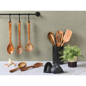 Set d'ustensiles de cuisine en bois d'acacia SKOV - 12 pièces