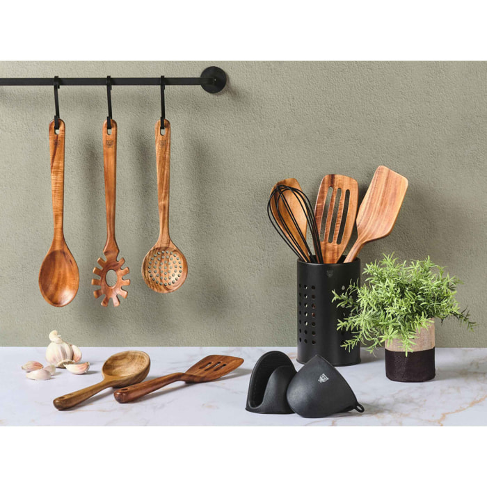 Set d'ustensiles de cuisine en bois d'acacia SKOV - 12 pièces