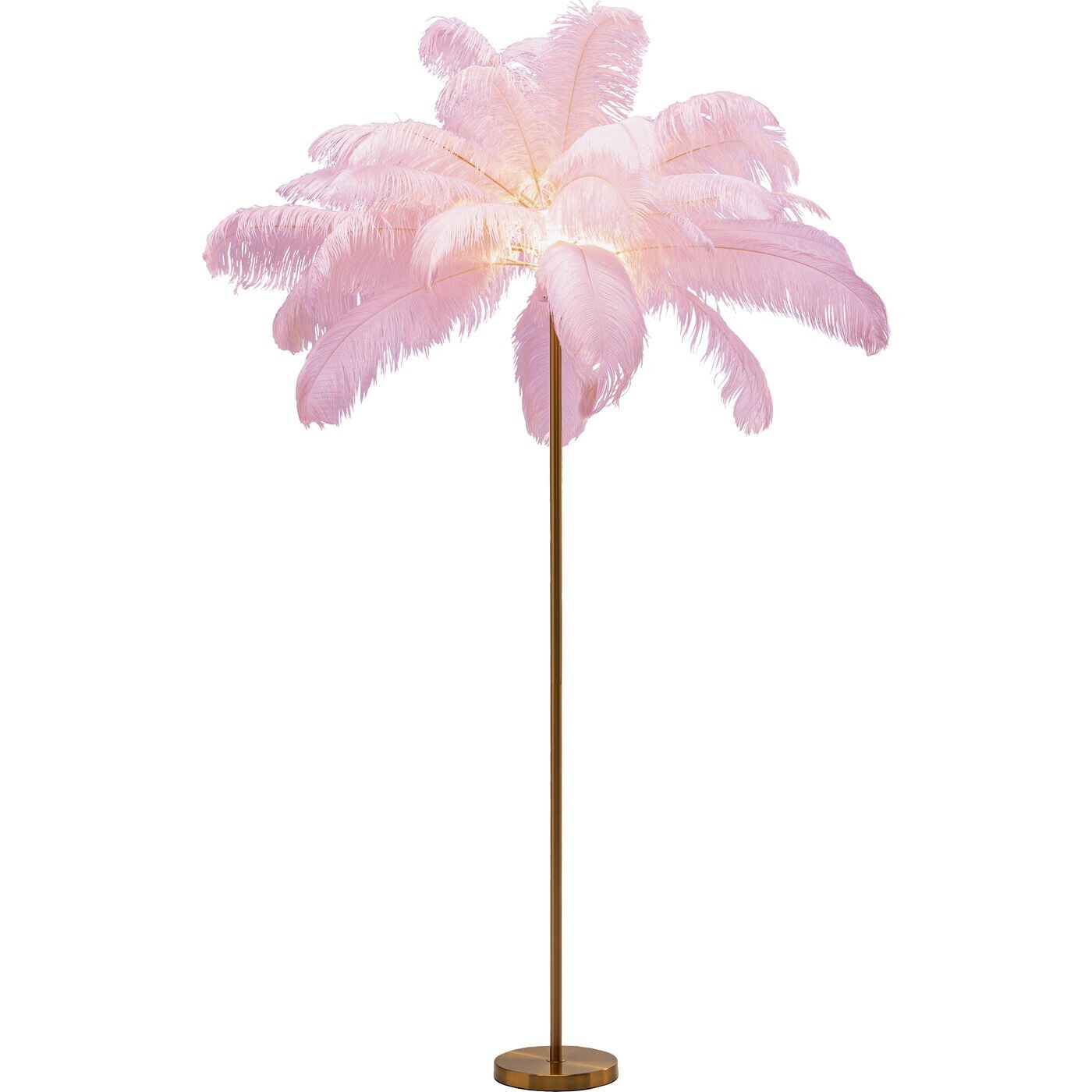 Lampadaire plumes 165cm rose Kare Design