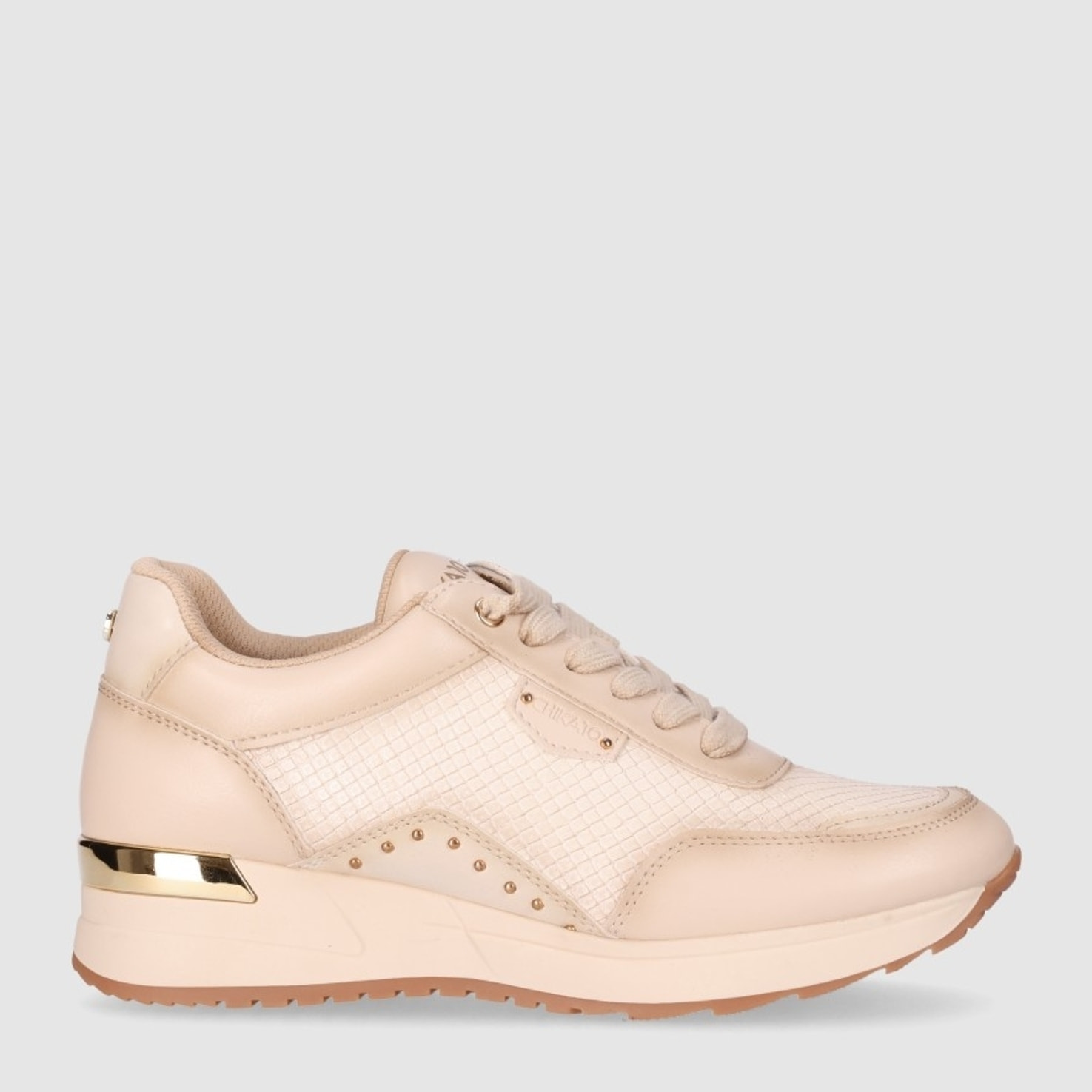 Deportivos - Beig - Tacón: Bajo