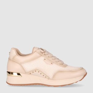 Deportivos - Beig - Tacón: Bajo