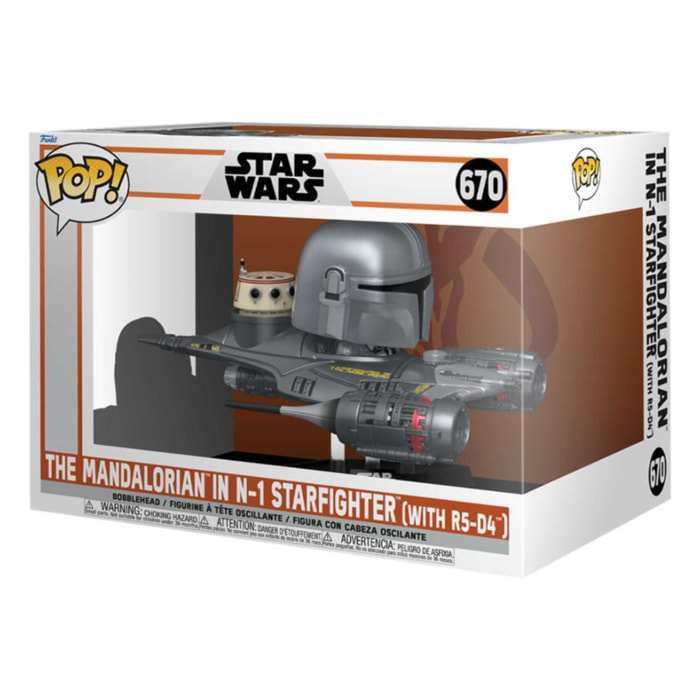 Star Wars: The Mandalorian Pop! Rides Vinile Figura Mandalorian In N1 Starfighter 15 Cm Funko