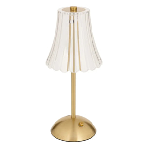 Lampe LED batterie Aneth doré H30cm