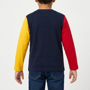 T-shirt manica lunga con stampa logo Polo Club St Martin Blu