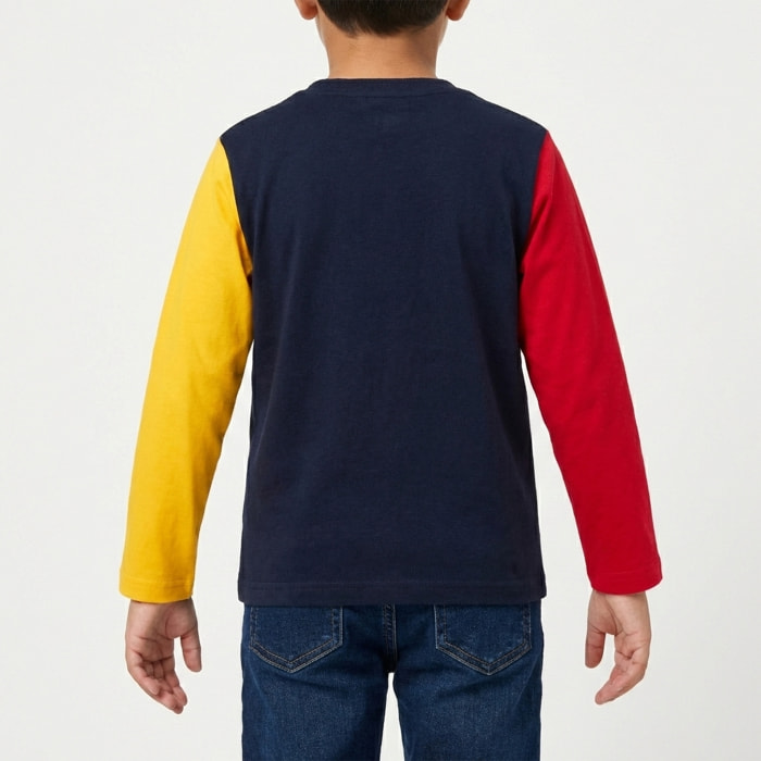 T-shirt manica lunga con stampa logo Polo Club St Martin Blu