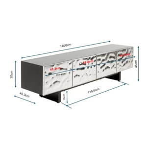 Meuble TV Caldera chrome Kare Design