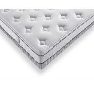 Ensemble TWIST matelas H23 ressort ensachés, ferme, 2 sommiers