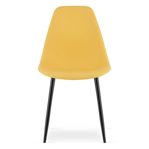 Sedia moderna Wat senape con gambe nere