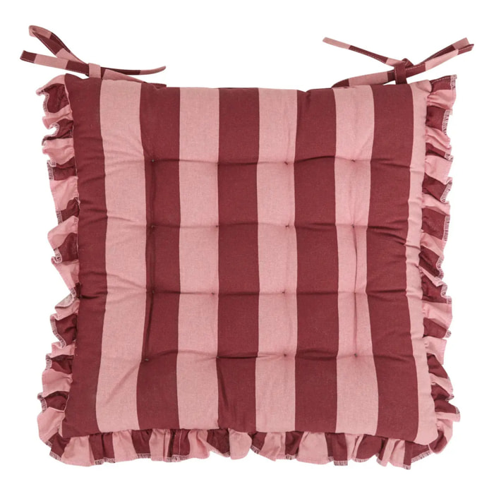 Galette de chaise Cherry rouge carmin 38x38cm