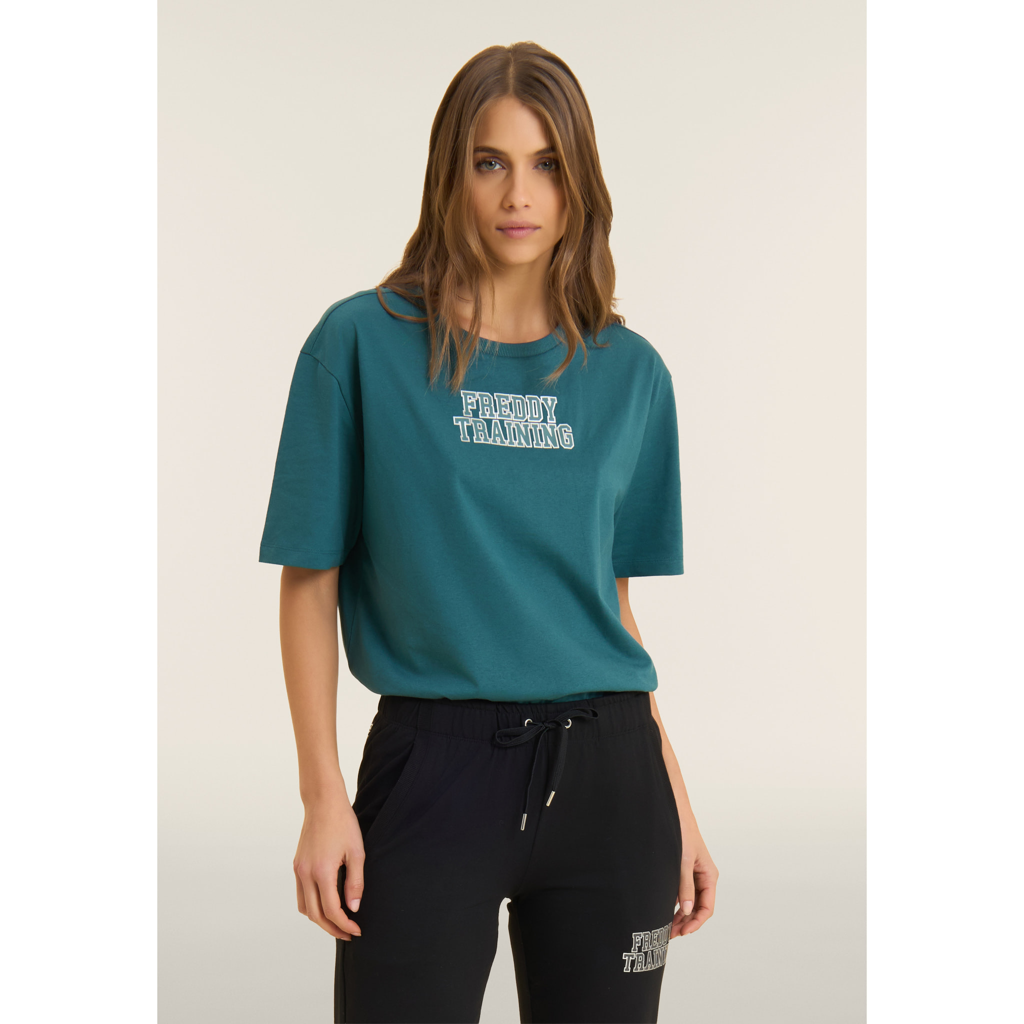 Pantaloni Sportivi Regular in Heavy Jersey Elasticizzato