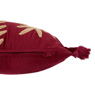 Coussin brodé "Yucatan" violet 30x80cm