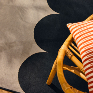 RIVIERA - Tapis intérieur/extérieur à motif festonné bleu