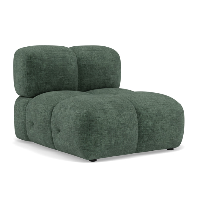 Grace - module d'assise sans accoudoir en velours texturé - Vert