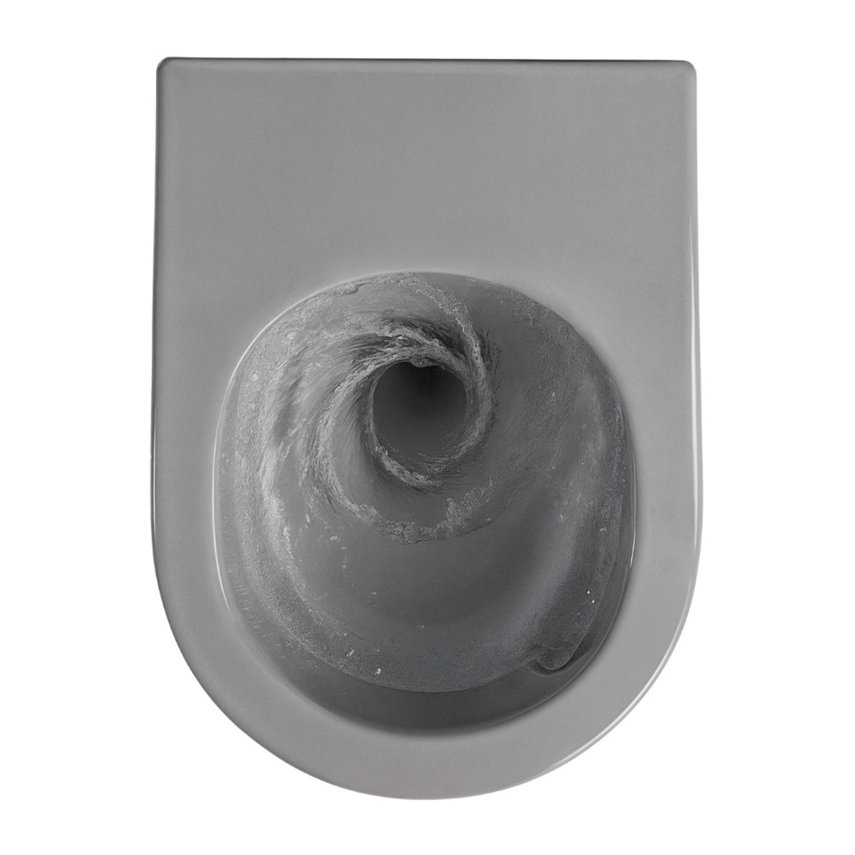 PixL WC suspendu en céramique Vortex , fixations invisibles + abattant Soft-Close, Gris mat (CEPX010RTORPGRM)