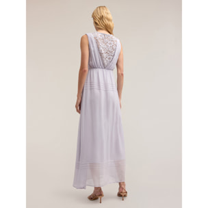 Motivi - Vestido largo con top de encaje - Violeta