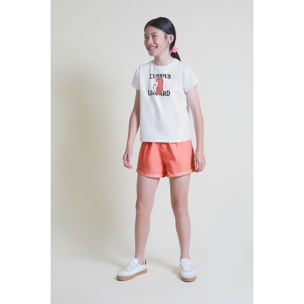 Shorts con pinzas frontales, cierre de boton, bajo con dobladillo y corte holgado elegante | Color: Coral | Street Monkey