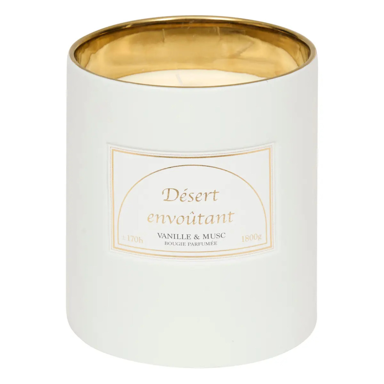 Bougie parfumée Lucia blanc 1800g