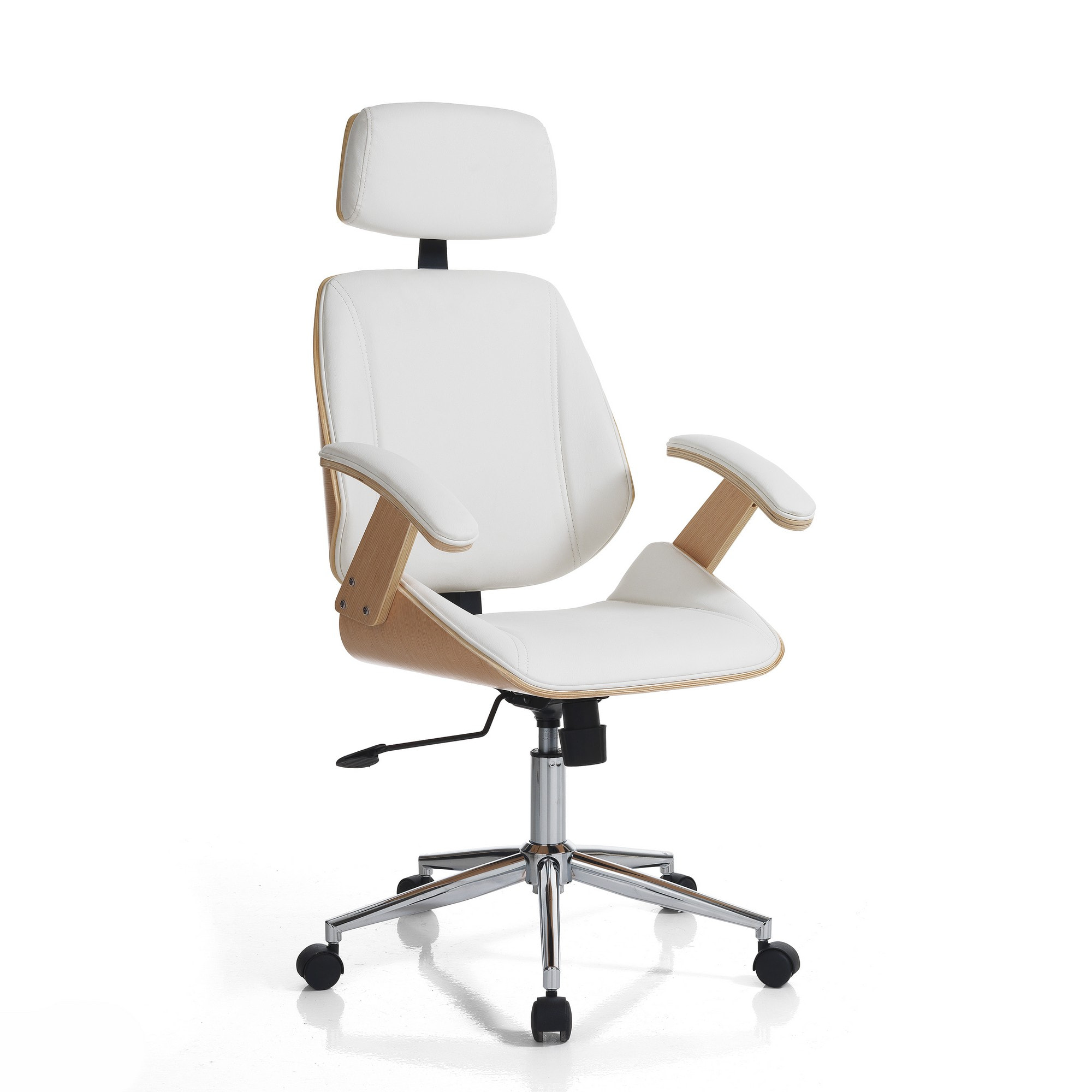 Tomasucci Fauteuil de bureau VISBY HIGH WOOD Blanc