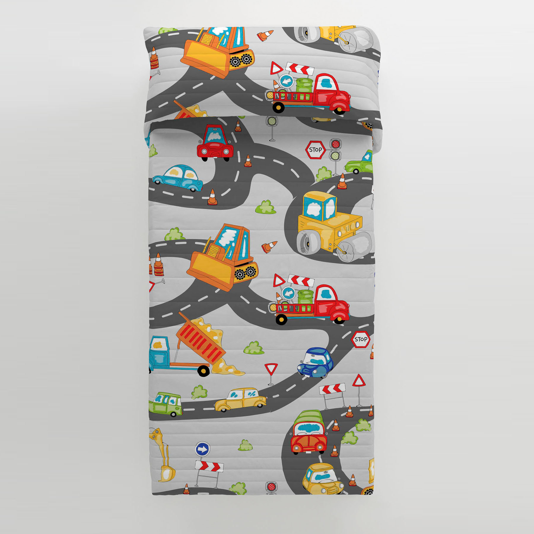 Cool Kids - Colcha Bouti Estampada - Reversible - Infantil - 100% Algodón - 70 gr/m² - Scalextric