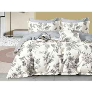 Parure housse de couette avec taie à volant 100% coton - Jouvelle