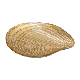 Coupelle coquillage dorée 21x19x2.5cm