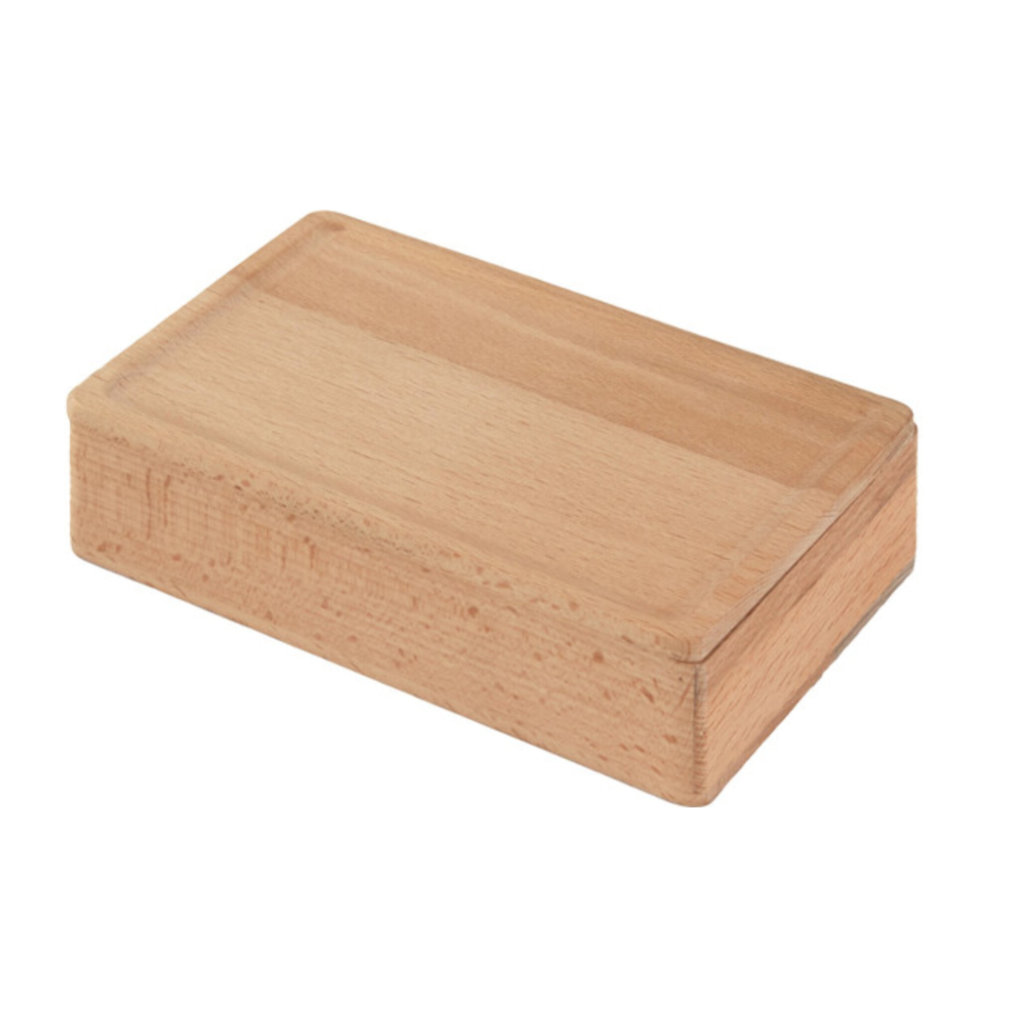 Lot de 2 Grandes Boîtes Rectangulaires en Bois de Hêtre Naturel - BIANCA1883