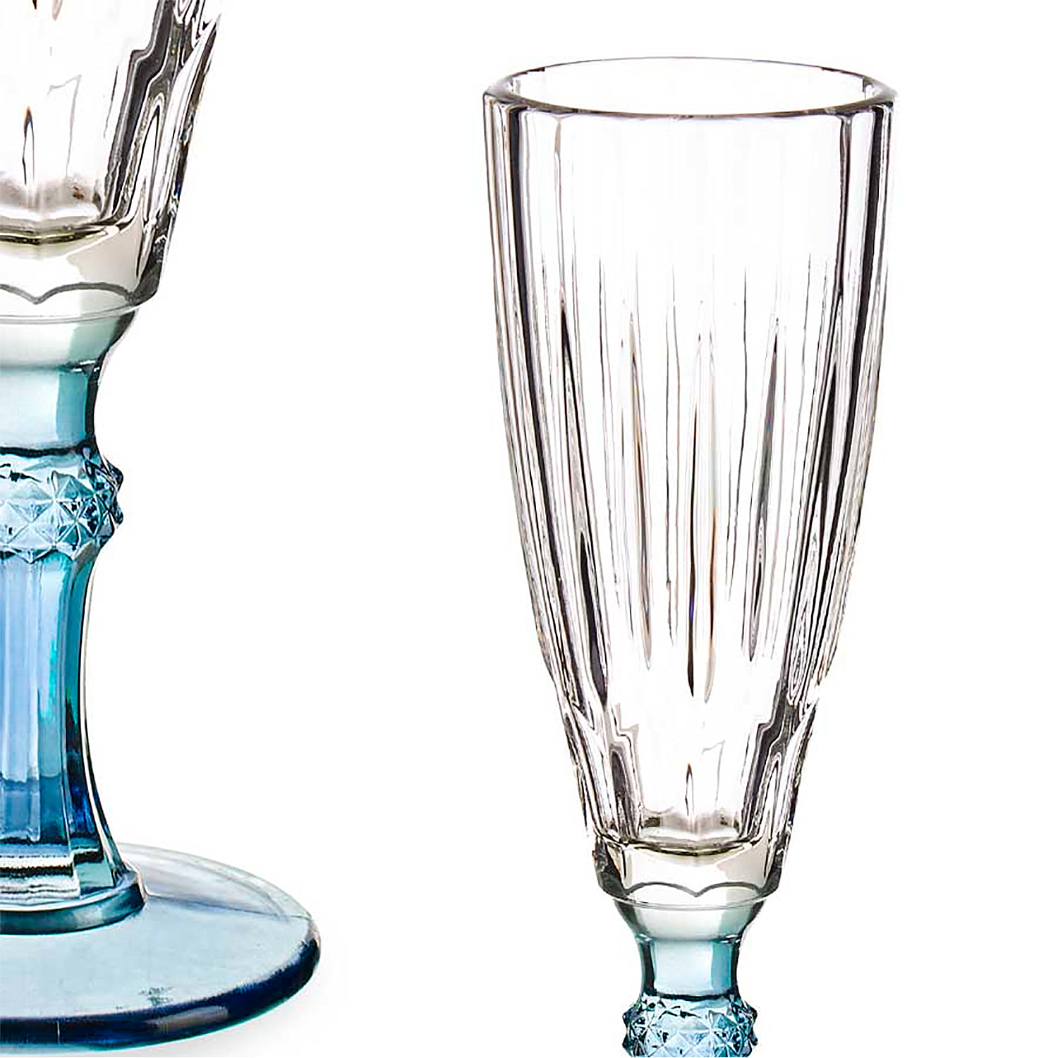 PACK 6 CALICI DI CAVA COLORE BLU 170ML