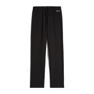 Pantaloni in cotone regular fit vita alta con coulisse