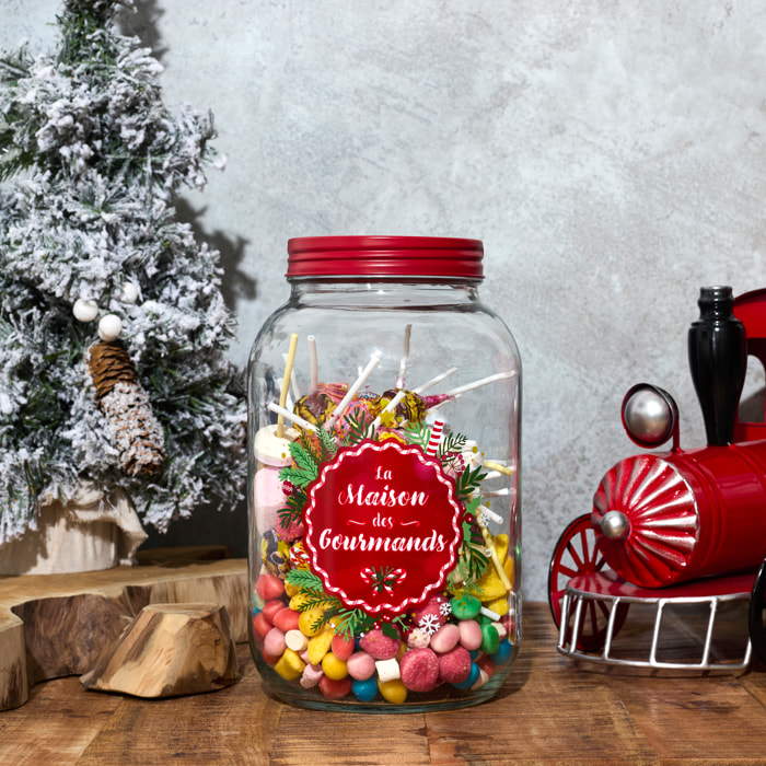 Bocal En Verre Noel Tradi 3l