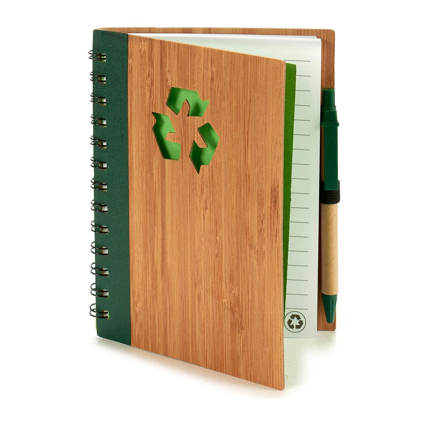 PACK 4 LIBRETAS BAMBU RECICL Y BOLI 18X14CM S4