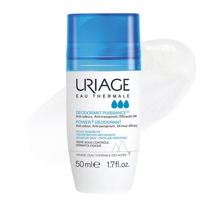 Déodorant Puissance 3 - Anti-Odeurs, Anti-Transpirant, Efficacité 24h 50 ml