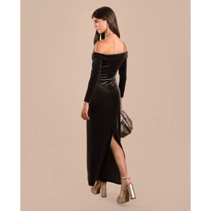 Vestido largo de terciopelo