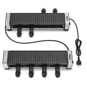 Lot de 2 machines à raclette connectables par câbles pour 8 personnes au total Rotel