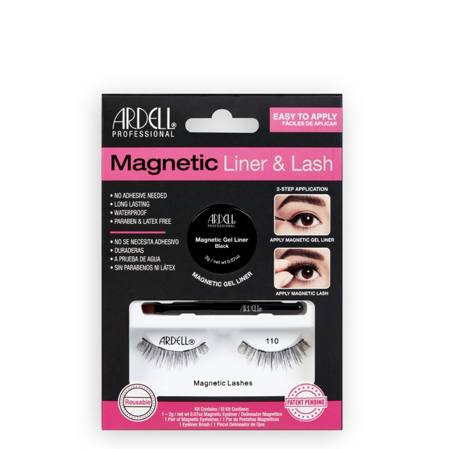 Eye-Liner + Faux-Cils Magnétiques - Kit 110 Noir