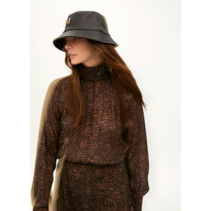 Cappello a Secchiello Effetto Pelle