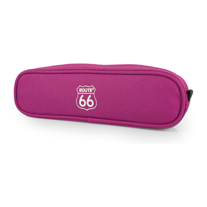 Estuche Escolar Route 66 North Carolina Fucsia