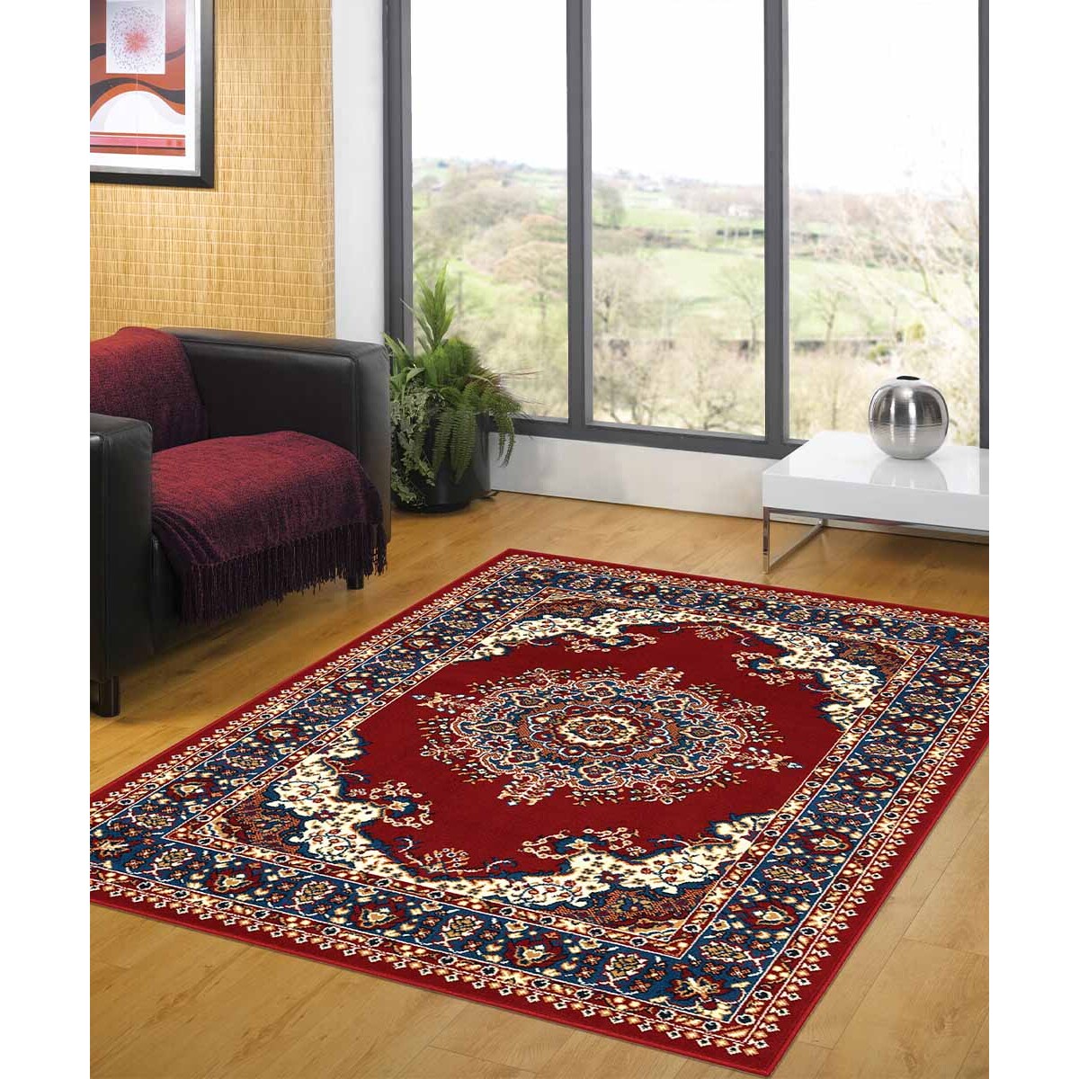 Tappeto Disegno Orientale Rosso