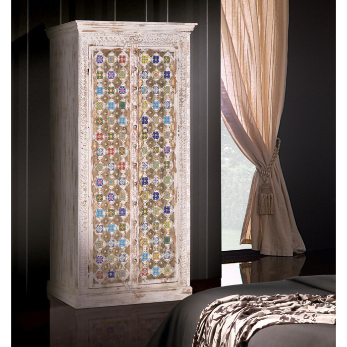 Armario de Madera de Mango 90 Cm Estilo Mediterráneo Moderno