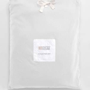 Paire de Taies D'oreiller 100% Satin De Coton 105 Fils Blanc