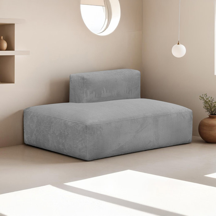Module d'angle ouvert à gauche 2 places en velours côtelé - MODULO NEW