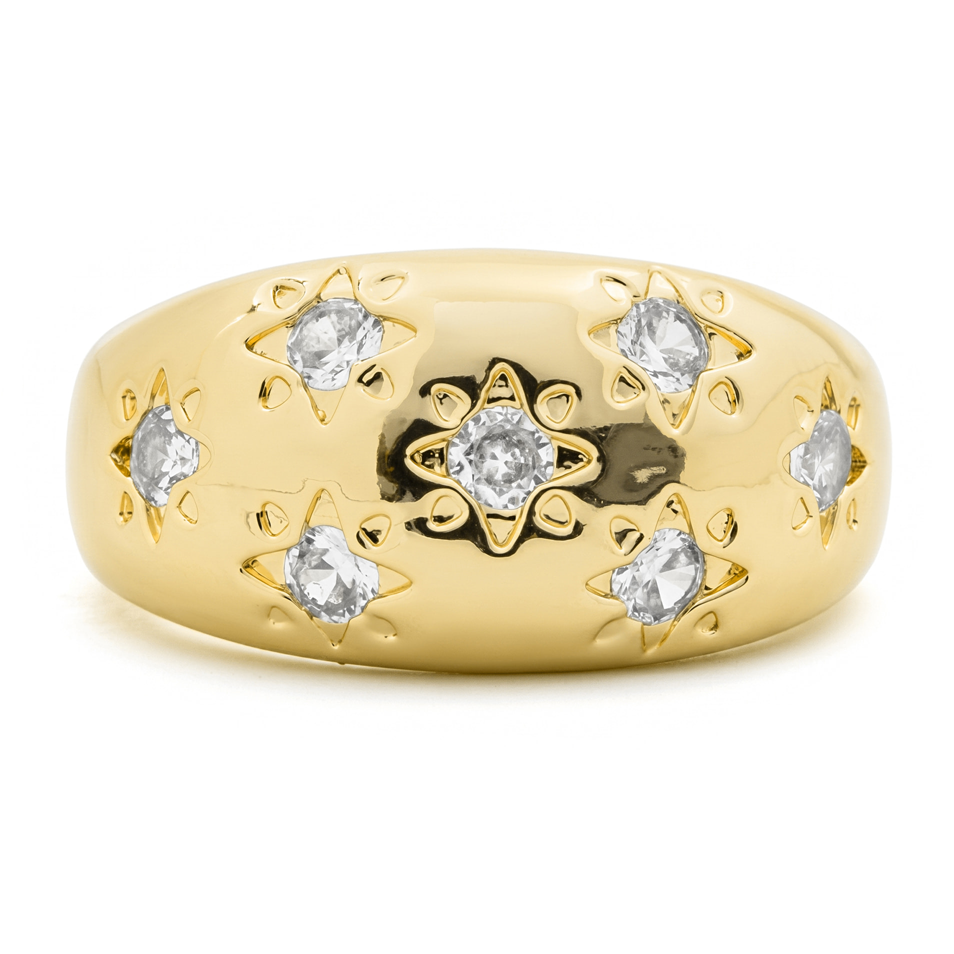 Anillo Juini acabado oro amarillo 18k