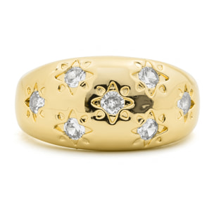 Anillo Juini acabado oro amarillo 18k