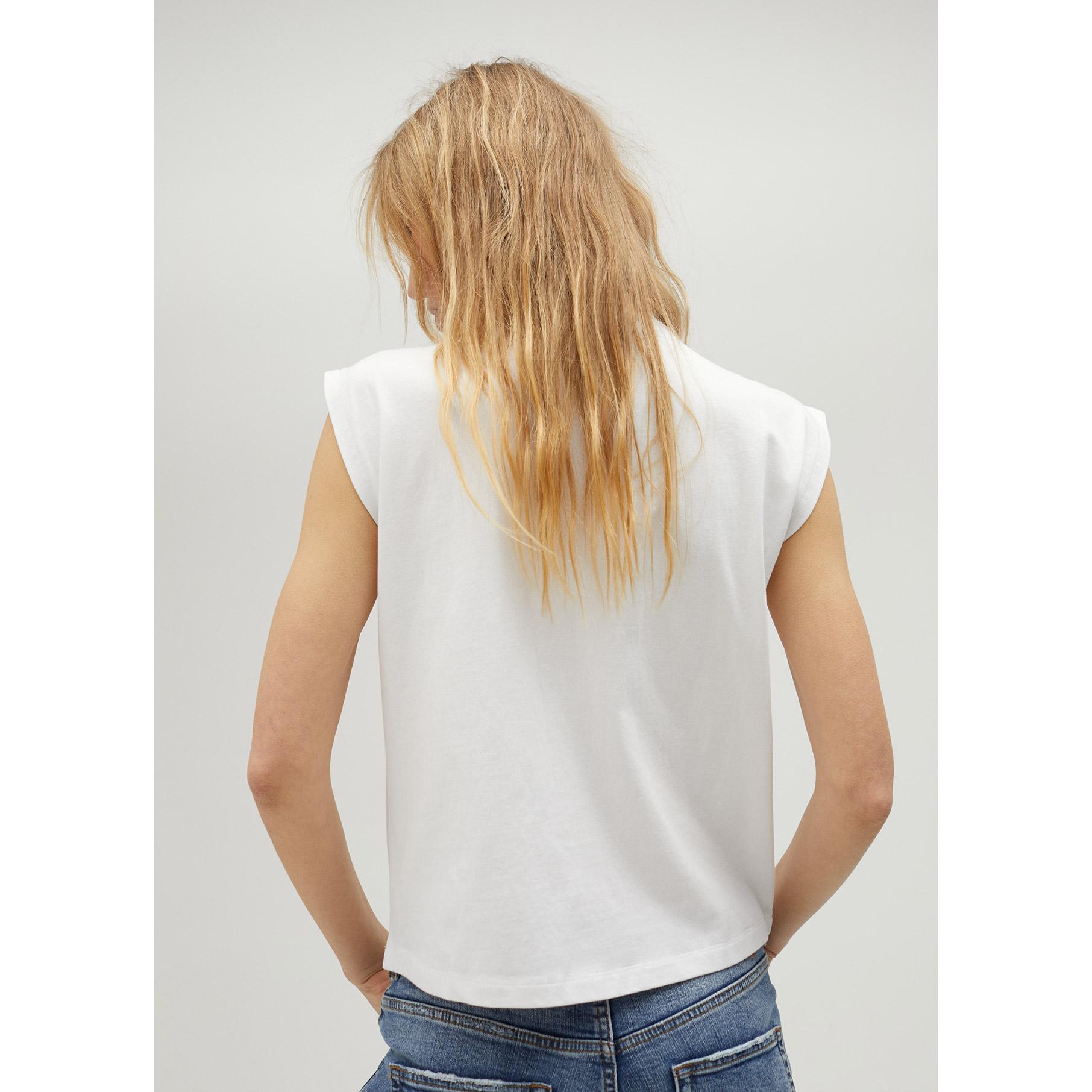 Maglietta strass sulle spalle