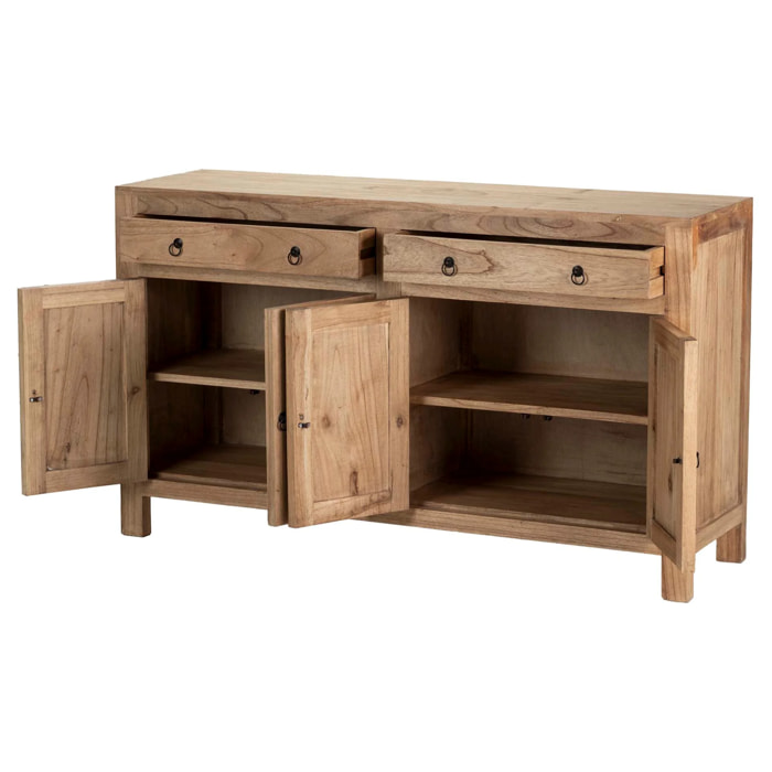 Aparador Madera Mindi Natural 140x40x82 Cm