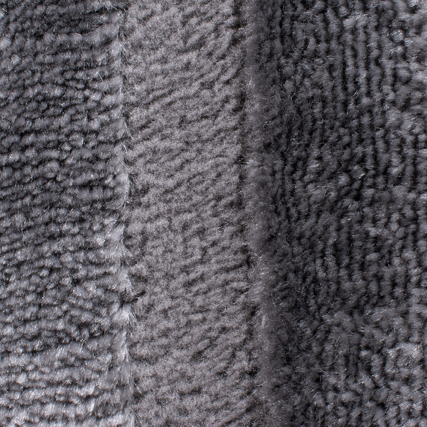 BIANCA - Tapis motif en relief gris
